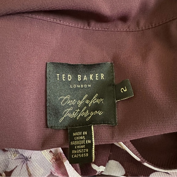 Ted Baker Cyllie Elderflower Tie Neck Blouse M - Picture 4 of 4